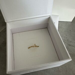 Mejuri 14K Yellow Gold cursive ring